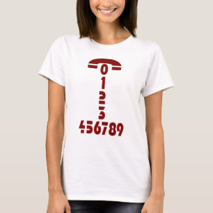 Camiseta número de teléfono