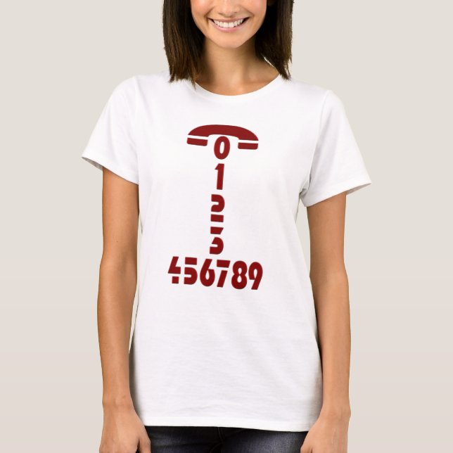 Camiseta número de teléfono (Anverso)