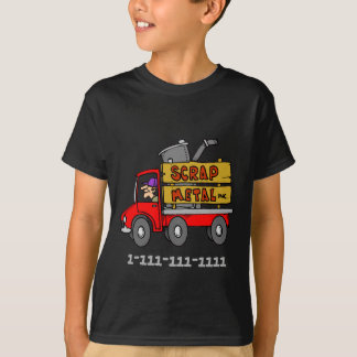 Camiseta Número de teléfono del camión de la chatarra que