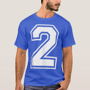 Camiseta Número Deportes 2 Equipo de Colegio 2do Frente y B
