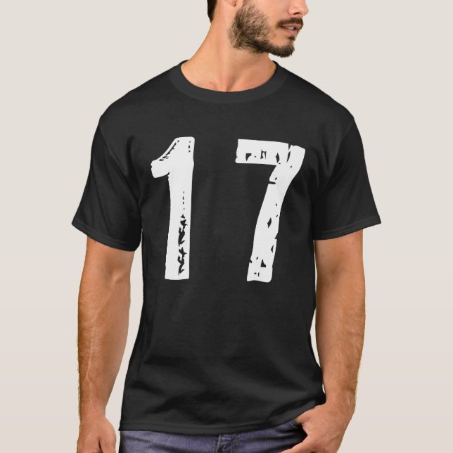 Camiseta Número deportivo 17 (Anverso)