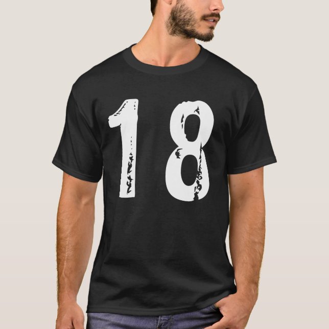 Camiseta Número deportivo 18 (Anverso)