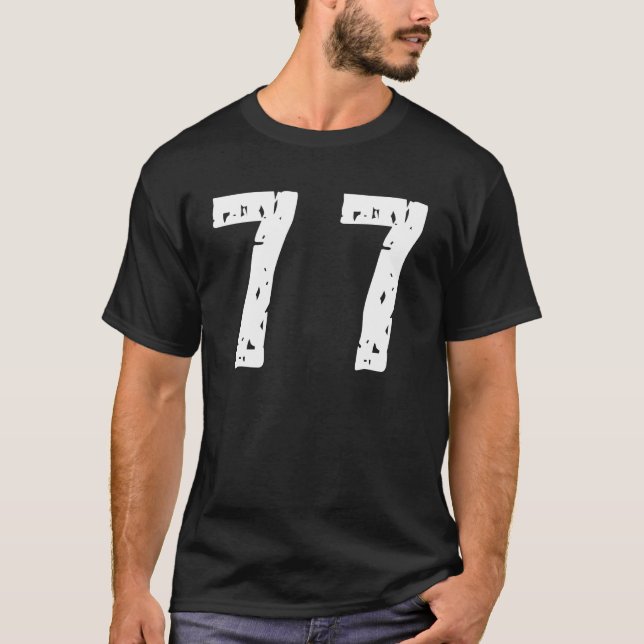 Camiseta Número deportivo 77 (Anverso)