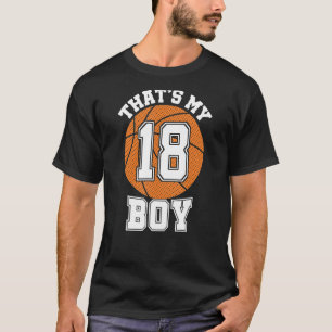 Camiseta Número dieciocho: Mi hijo 18, mamá de baloncesto D