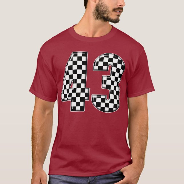 Camiseta número el competir con auto 43 (Anverso)