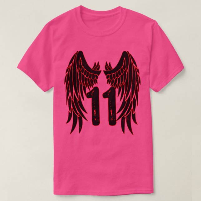 Camiseta Número Eleven Angel Wings (Diseño del anverso)