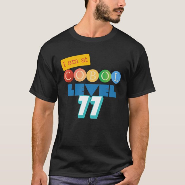 Camiseta Número especial de nivel 77 de programación Cobol (Anverso)