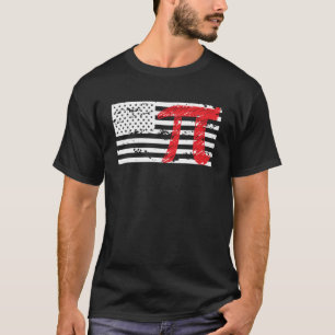 Camiseta Número infino del Día Pi de la Bandera Estadounide
