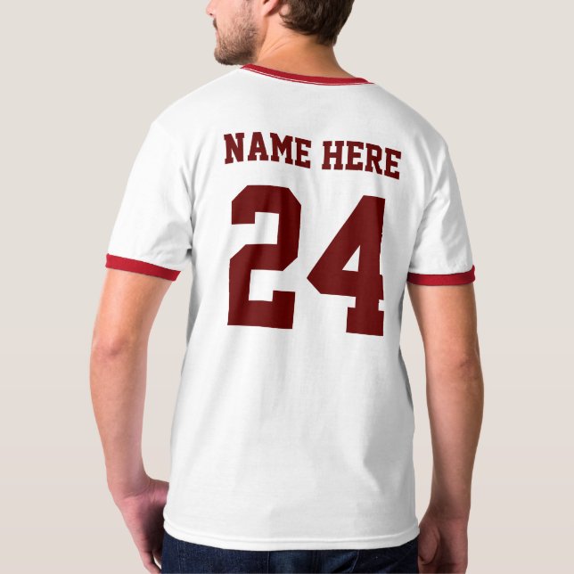 CAMISETA NÚMERO NOMBRE TIPOGRAFÍA PERSONALIZADA  (Reverso)