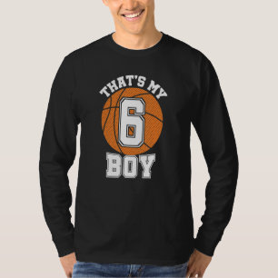 Camiseta Número Seis Ese Es Mi Chico 6 Baloncesto Mamá Papá