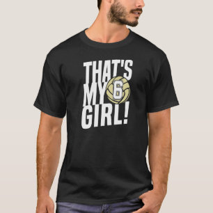Camiseta Número seis: Mi Chica 6 Voleibol, mamá papá Fam