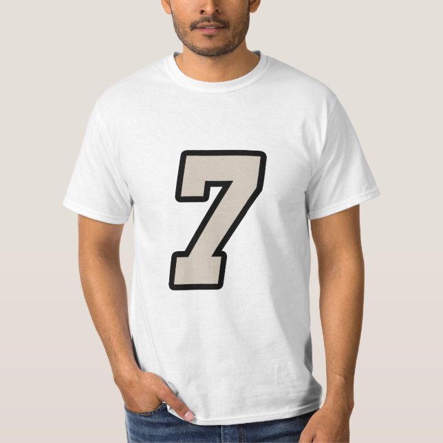 Camiseta Número siete 7 (Anverso)
