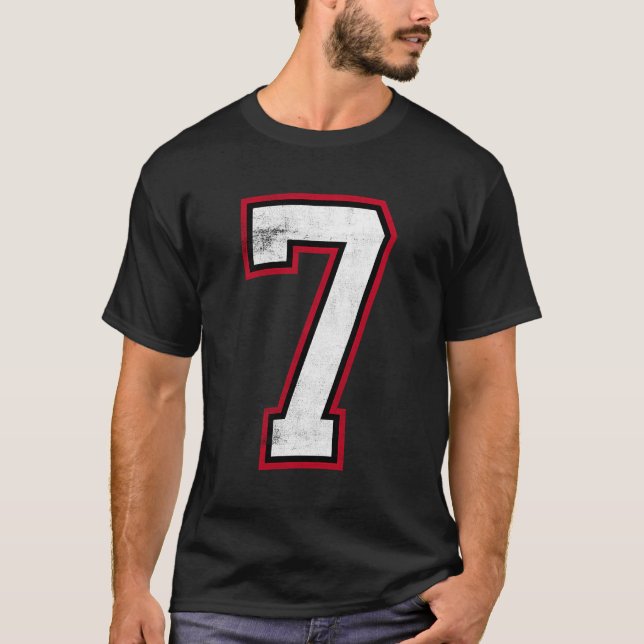 Camiseta Número siete 7 (Anverso)
