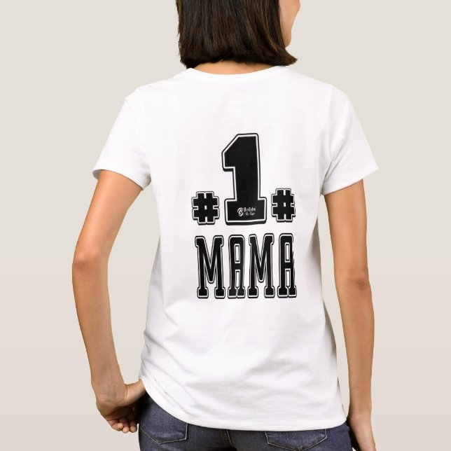Camiseta Número uno de mamá blanca (Reverso)