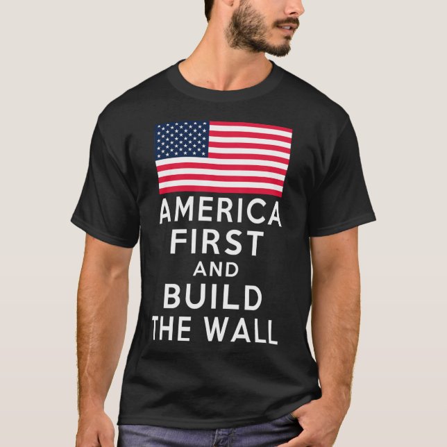 Camiseta Número Uno De Nuevo Y Construir Una Pared (Anverso)