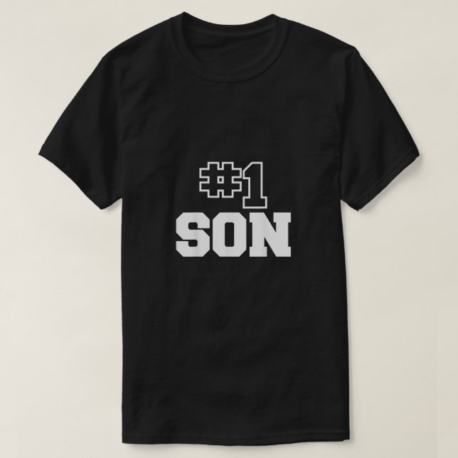 Camiseta Número Uno Hijo No 1 Mejor Hijo 1 Mente Niños (Diseño del anverso)