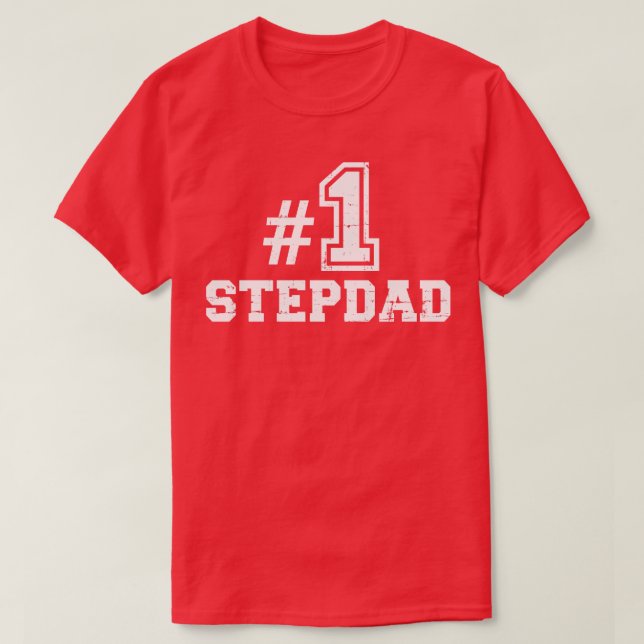 Camiseta Número uno No 1 padrastro (Diseño del anverso)