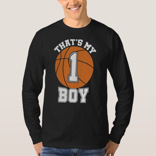 Camiseta Número uno que es mi chico #1 mamá de baloncesto p (Anverso)