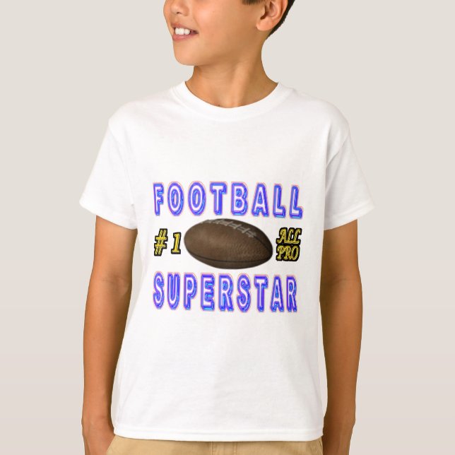 Camiseta Número uno toda la superestrella del fútbol (Anverso)