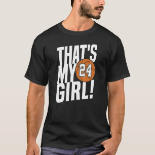 Camiseta Número veinticuatro que es mi Chica 24 de balonces