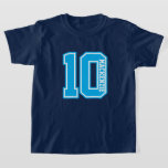 Camiseta Número y nombre personalizados de la universidad<br><div class="desc">Fácil de hacer tu propia camiseta personalizada con número y nombre de Ricaso - cambia el texto para adaptarlo a tus necesidades. Una idea de regalo personal perfecto ideal para cumpleaños . Disponible en una amplia gama de estilos y colores, para niños y adultos - para adaptarse a tus necesidades....</div>