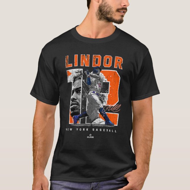 Camiseta Número y retrato Francisco Lindor New York MLBP (Anverso)