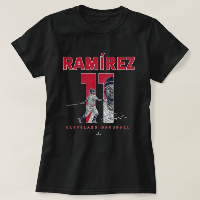 Camiseta Número y retrato José Ramirez Cleveland MLBPA (Diseño del anverso)