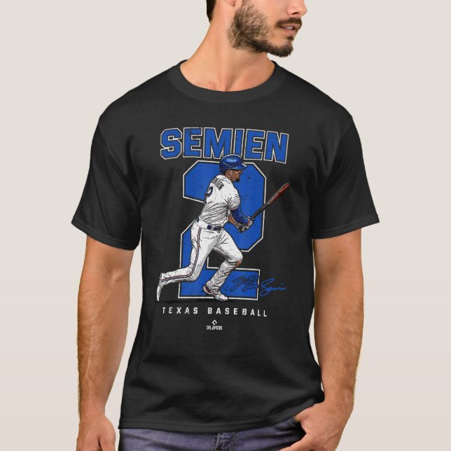 Camiseta Número y retrato Marcus Semien Texas (Anverso)