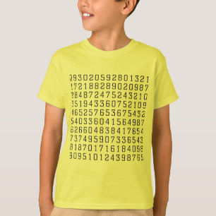 Camiseta Números aleatorios