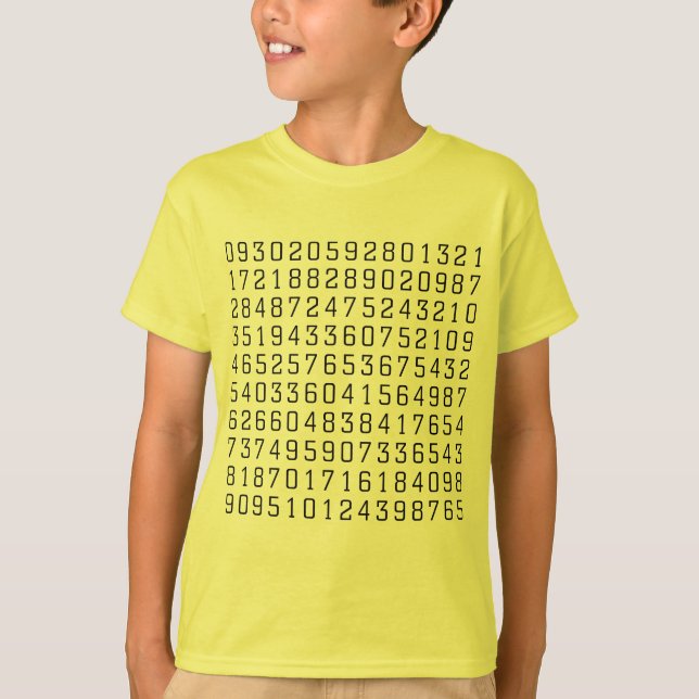 Camiseta Números aleatorios (Anverso)