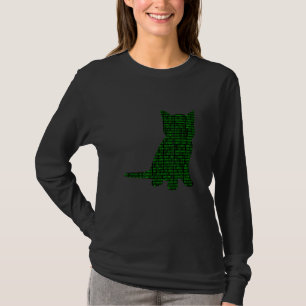 Camiseta Números binarios de computadora Programador de gat