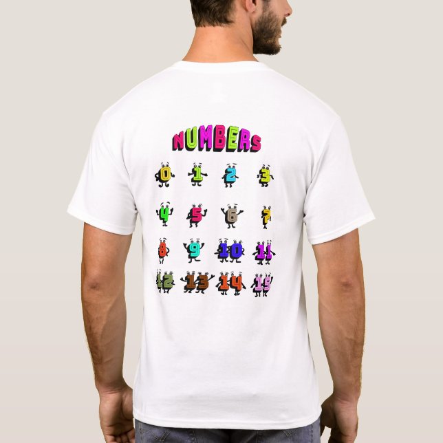 Camiseta Números coloridos (Reverso)
