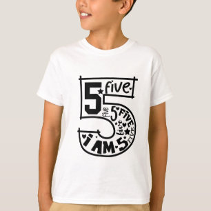 Camiseta Números de cumpleaños para niños- 5 años