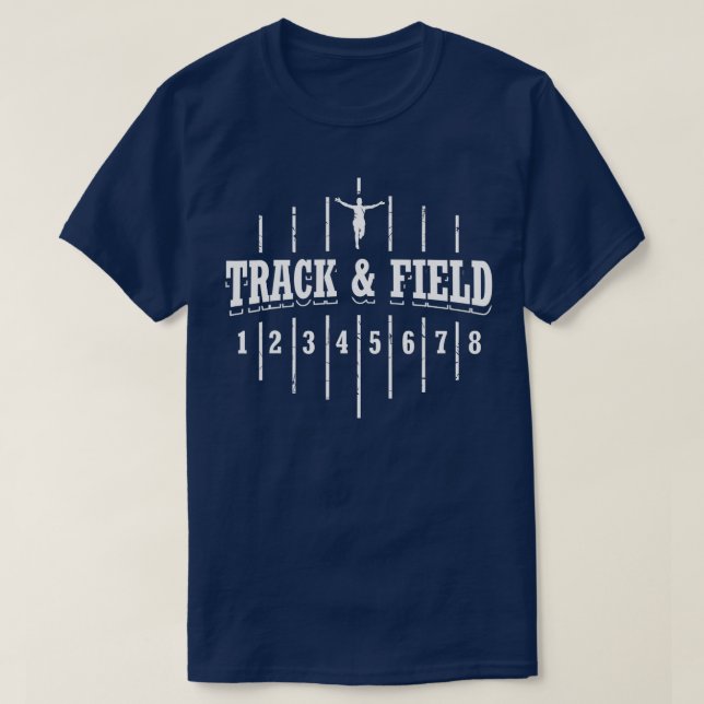 Camiseta Números de ejecución de pista y diseño de campo di (Diseño del anverso)