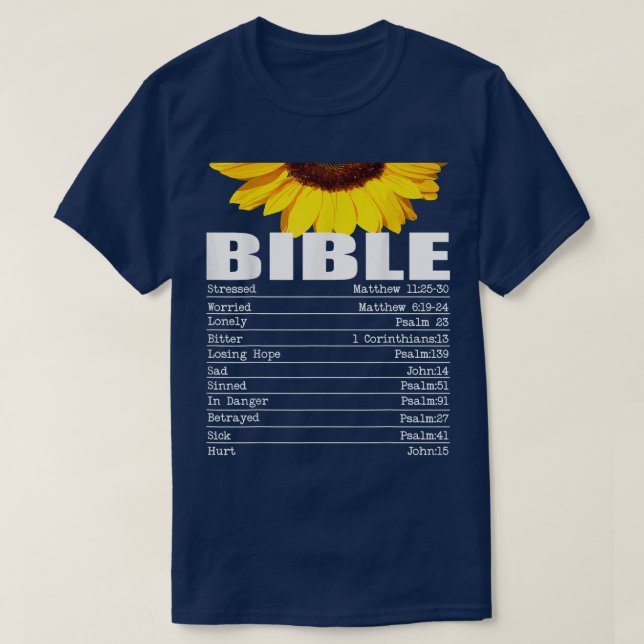 Camiseta Números de emergencia bíblica línea directa cristi (Diseño del anverso)