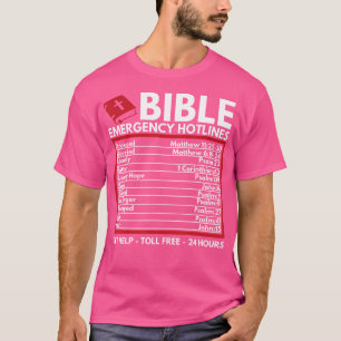 Camiseta Números de emergencia de la Biblia - Graciosa Bibl