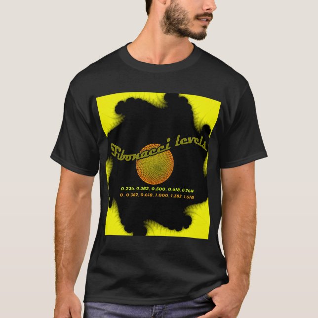 Camiseta Números de Fibonacci que comercian con arte fracta (Anverso)