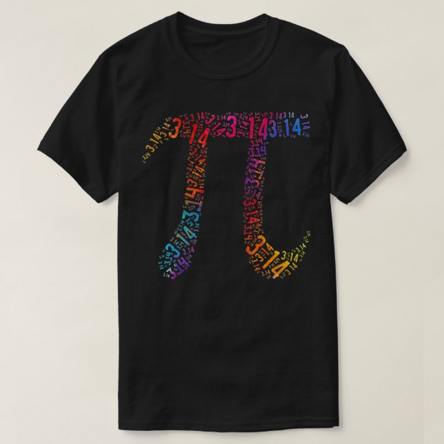 Camiseta Números De Ilustración De Arcoiris Gracioso Stud D (Diseño del anverso)