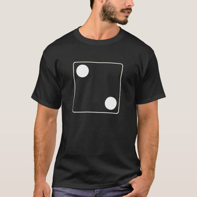 Camiseta Números de los DADOS de blanco de las pipas 2 + (Anverso)
