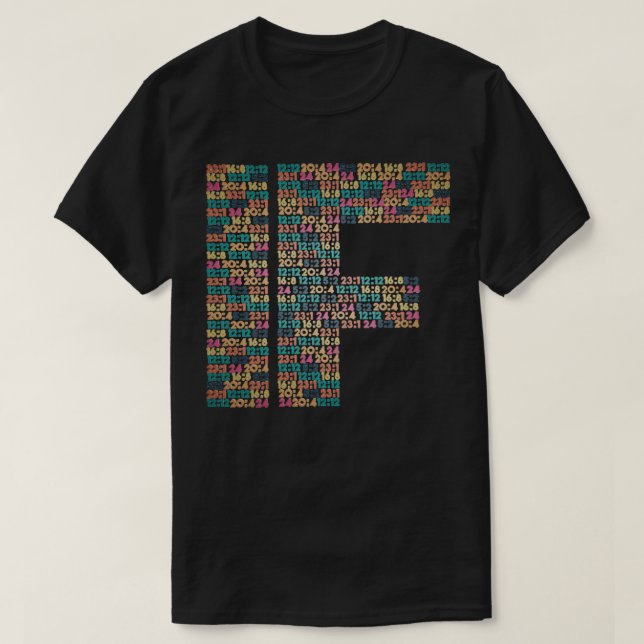 Camiseta Números de métodos de ayuno intermitentes (Diseño del anverso)
