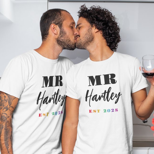 Camiseta Números del arcoiris Sr. Último Nombre Año Estable (Subido por el creador)