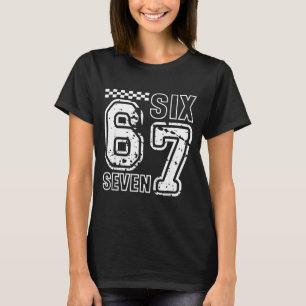Camiseta Números Retro Seis Sete Humor Inteligente 6 7 Meme