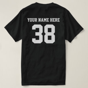 Camiseta Números y nombres personalizados en blanco
