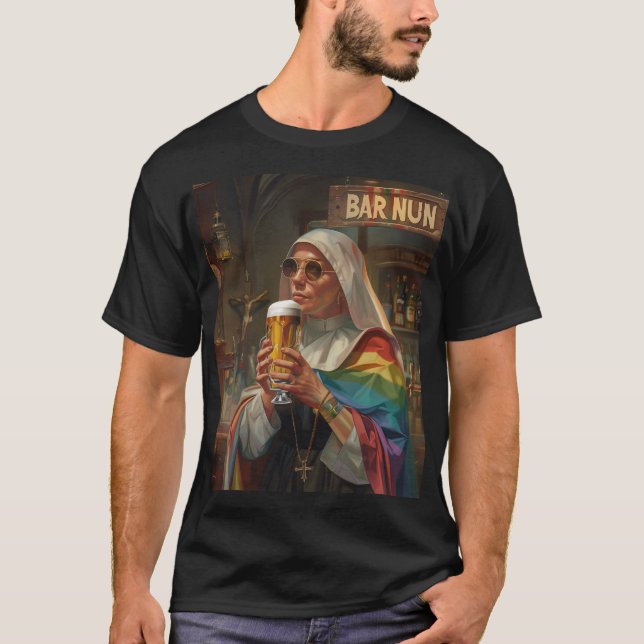 Camiseta Nun de barra (Word Pun) Arte Digital (Anverso)