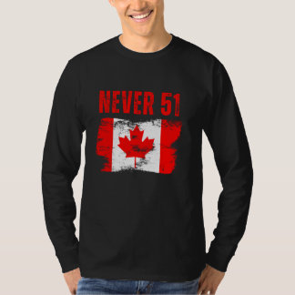 Camiseta Nunca 51ª bandera de Canadá bandera Guay Retro Gru