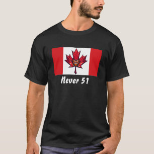 Camiseta Nunca 51, Canadá Bandera canadiense, Angry Warrior