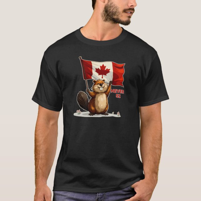 Camiseta Nunca 51, Canadá Bandera Canadiense Hoja de arce,  (Anverso)