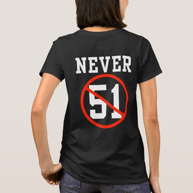 Camiseta Nunca 51 St - Canadá Nunca 51 Estado (Reverso)