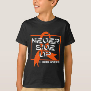 Camiseta Nunca abandones la leucemia Superviviente de conci