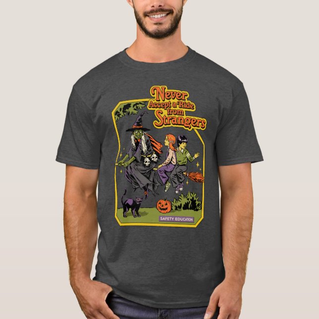 Camiseta Nunca Aceptes Un Paseo (Anverso)